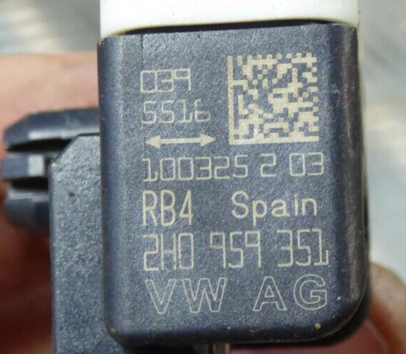 Porsche Cayenne 92A Airbag Sensor Hinten 2H0959351 ORIGINAL gebraucht - Crashsensor – Produktansicht 4