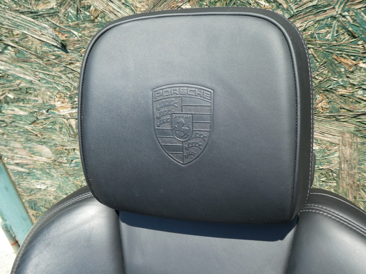 Porsche Macan 95B Schwarz Leder Sitze Vorne Links Verstellbarer Sitz ORIGINAL gebraucht - Elektrisch – Produktansicht 9