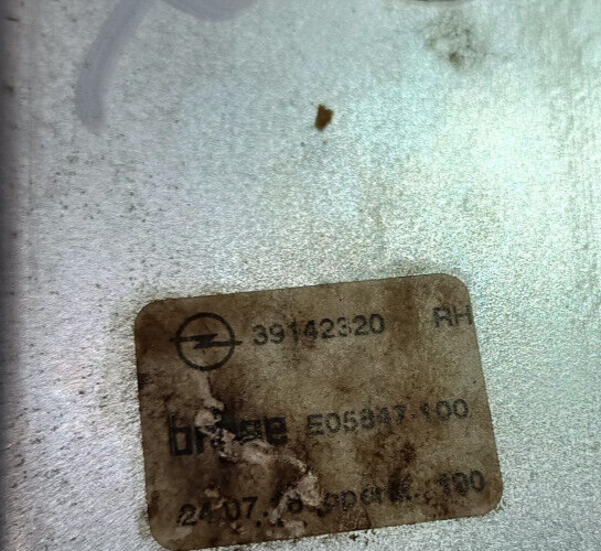 OPEL ASTRA K Kombi Fensterheber Mechanik Hinten Rechts GM ORIGINAL gebraucht - 39142320 – Produktansicht 4
