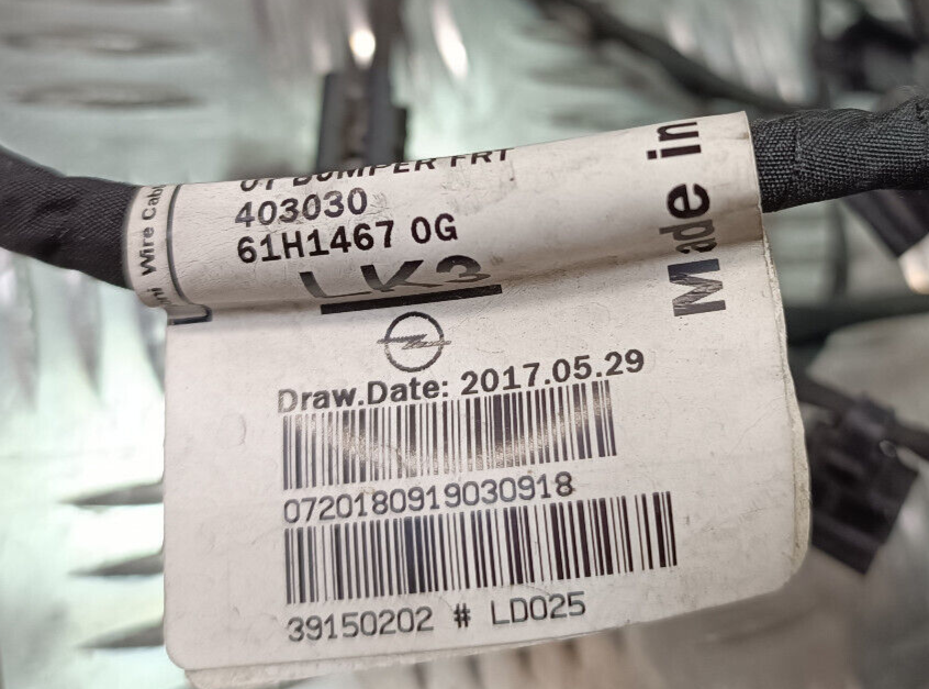 OPEL ASTRA K 1.4 Turbo 2019 Kabelbaum PDC Sensor set 13222779 ORIGINAL gebraucht - 39150202 – Produktansicht 4