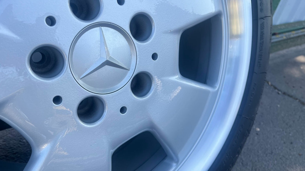 4 x ORIGINAL MERCEDES-BENZ SL R129 ALBALI ALUFELGEN mit Sommereifen gebraucht - 1294011202 – Produktansicht 12