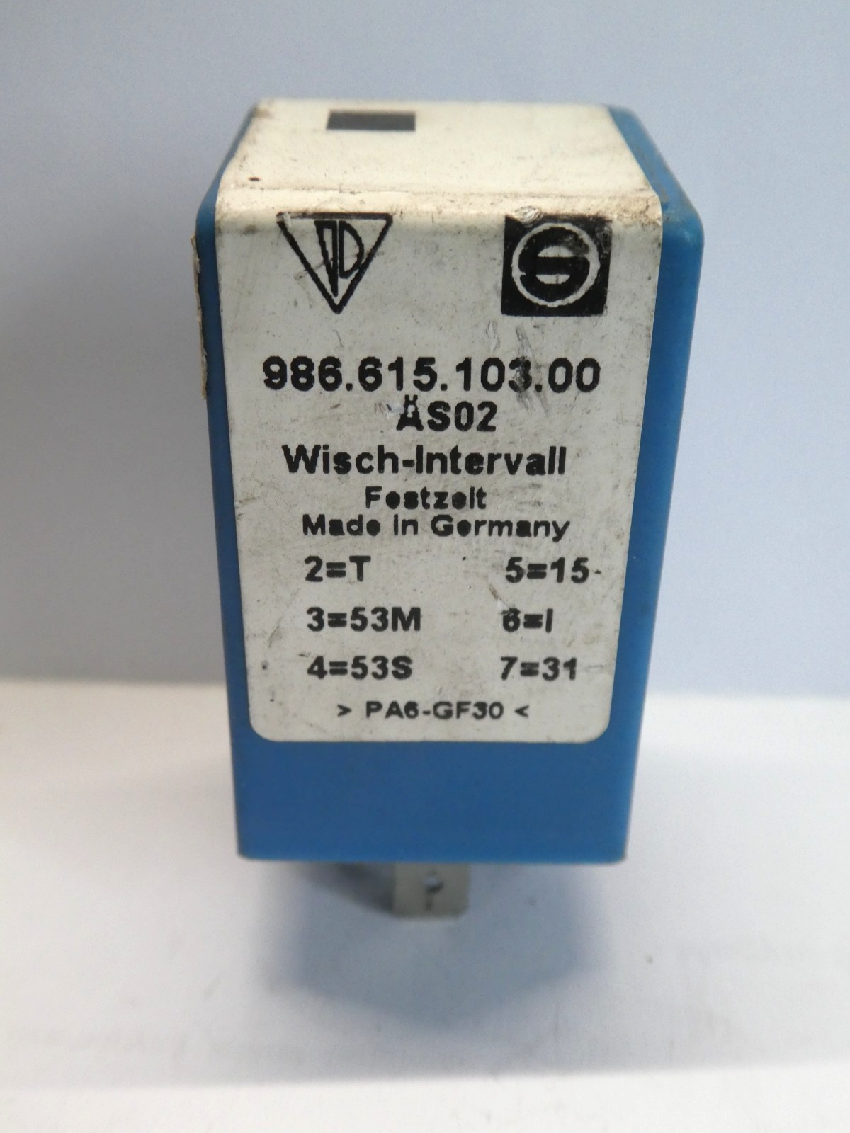 Porsche 986 Boxster Cabrio Wischer-Intervall-Relais 6-Polig . ORIGINAL gebraucht - 98661510300 – Produktansicht 1
