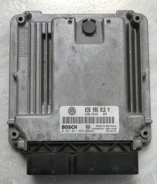 VW Transporter T5 MULTIVAN 2003-2016 Motorsteuergerät ECU 0281011856 ORIGINAL gebraucht - 038906016M – Produktansicht 1