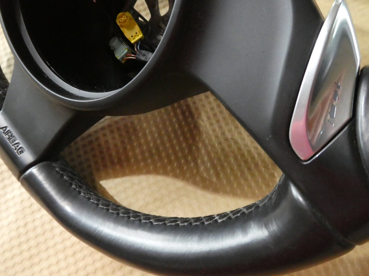 Porsche Panamer 970 Lenkrad Schwarz Leder 7PP419091AB A34 ORIGINAL gebraucht - Lederlenkrad – Produktansicht 7