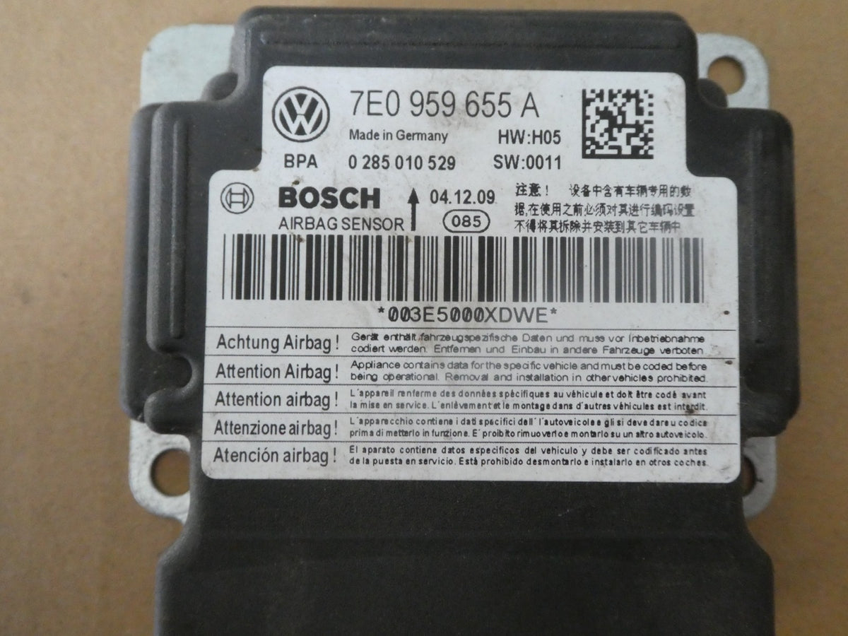 VW T5 2003-2016 Airbagsteuergerät AirBag Steuergerät _ 7E0959655A ORIGINAL gebraucht - Transporter – Produktansicht 4