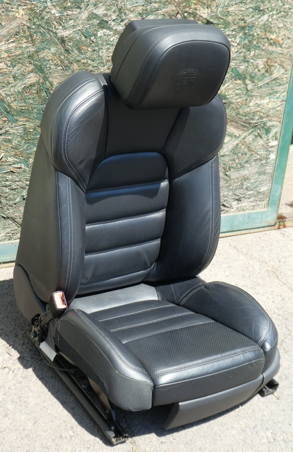 Porsche Macan 95B Schwarz Leder Sitze Vorne Links Verstellbarer Sitz ORIGINAL gebraucht - Elektrisch – Produktansicht 2