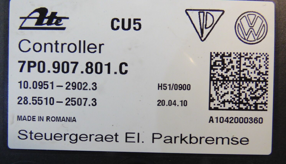 Porsche Cayenne 92A 3.0 Hybrid Steuergerät 7P0907801C ORIGINAL gebraucht - Parkbremse – Produktansicht 2