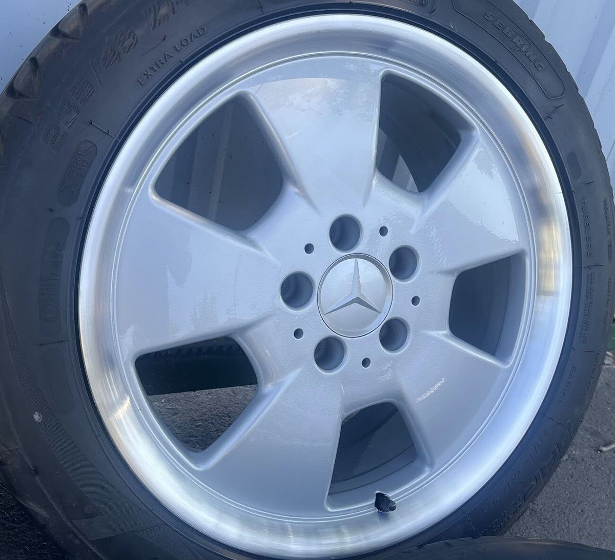 4 x ORIGINAL MERCEDES-BENZ SL R129 ALBALI ALUFELGEN mit Sommereifen gebraucht - 1294011202 – Produktansicht 8