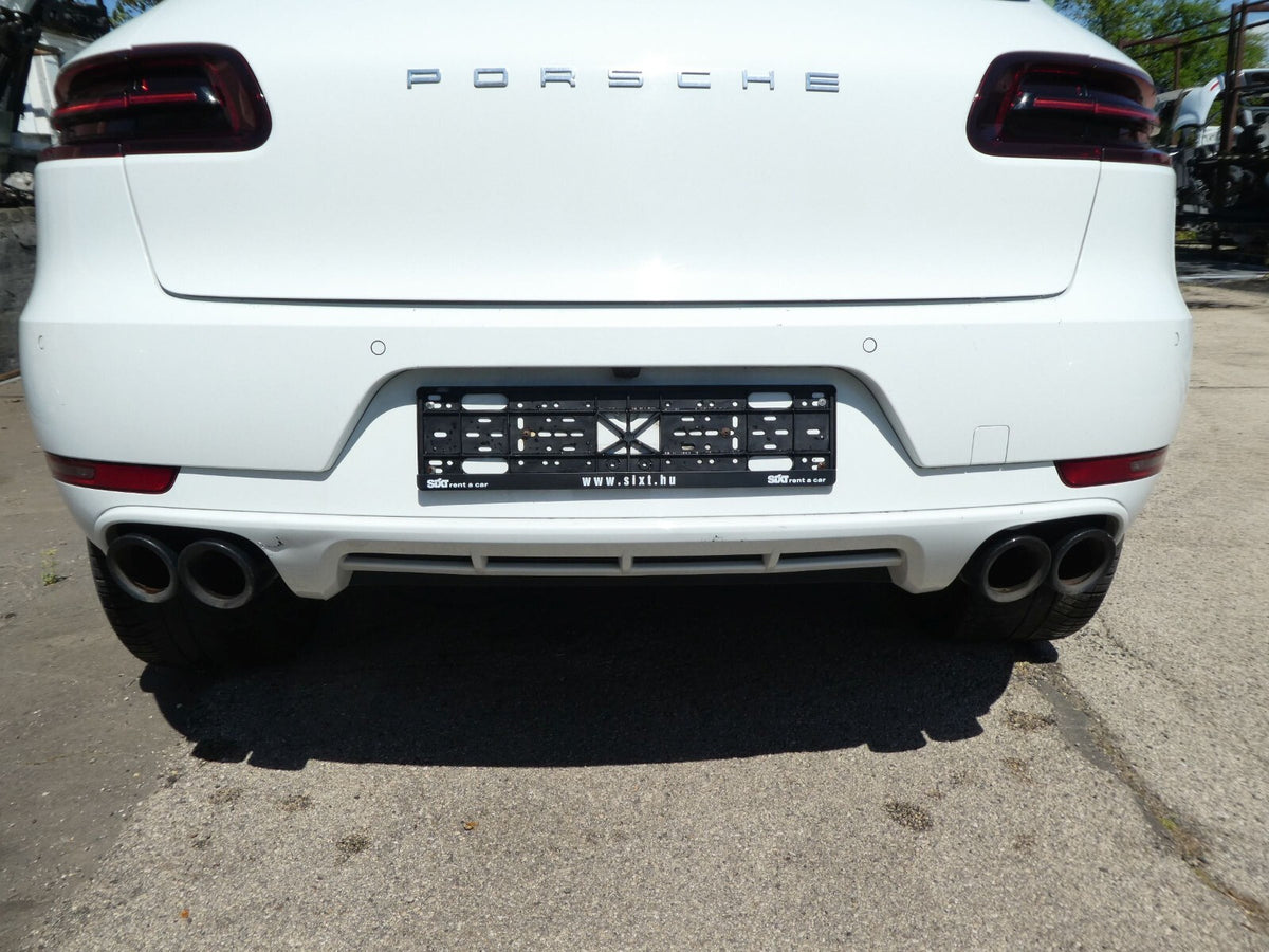 Porsche Macan 95B 2015 3.0 TDI Stoßstange hinten in Weiß ORIGINAL gebraucht - komplette – Produktansicht 2