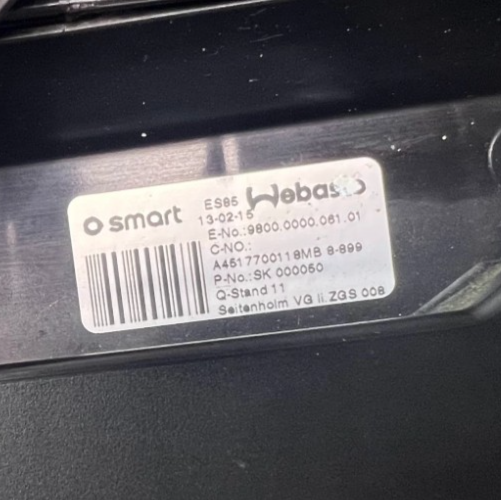 Smart ForTwo 451 Cabrio Dachholm Seitenholm links grün ORIGINAL gebraucht - A4517700118 – Produktansicht 10