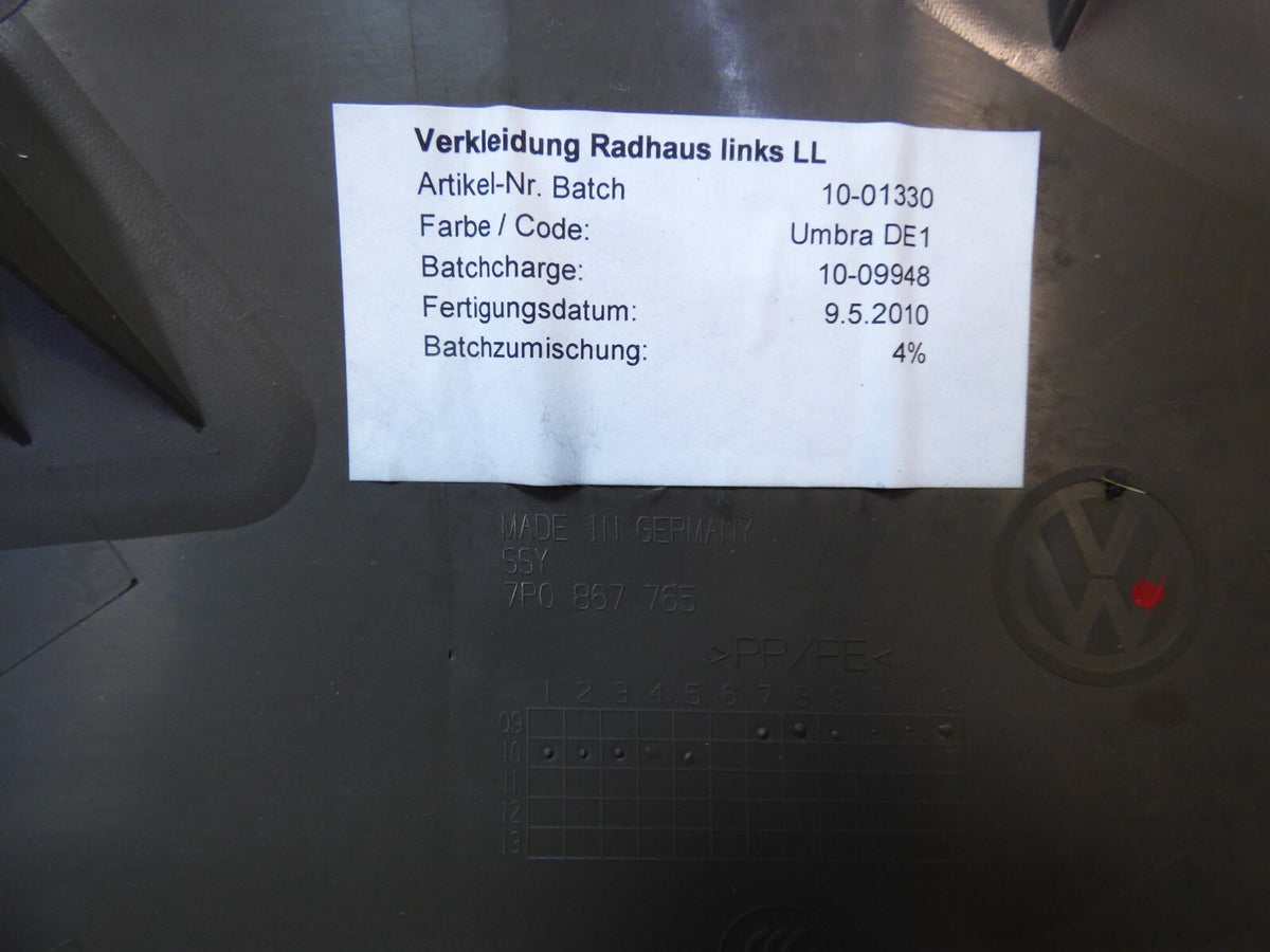 Porsche Cayenne S 92A Radhaus links Braun 7P0867765 ORIGINAL gebraucht - Verkleidung – Produktansicht 3