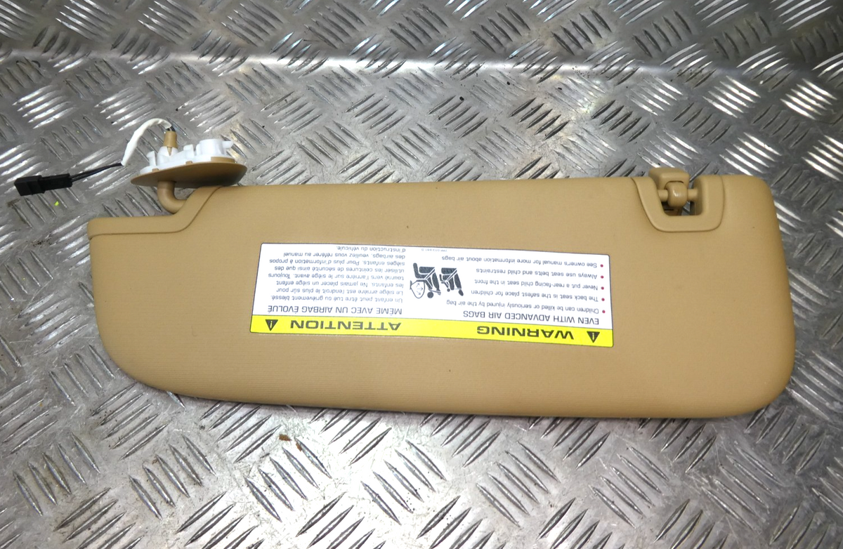Porsche Panamera 970 Sonnenblende links Luxorbeige AZ2 ORIGINAL gebraucht - 97073113101 – Produktansicht 1