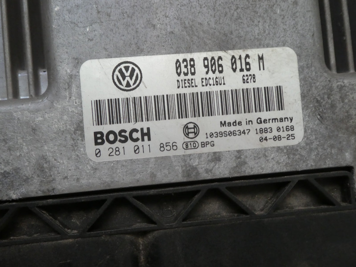 VW Transporter T5 MULTIVAN 2003-2016 Motorsteuergerät ECU 0281011856 ORIGINAL gebraucht - 038906016M – Produktansicht 2