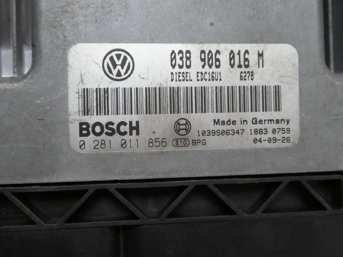 VW Transporter T5 MULTIVAN 2003-2016 Motorsteuergerät ECU 0281011856 ORIGINAL gebraucht - 038906016M – Produktansicht 2