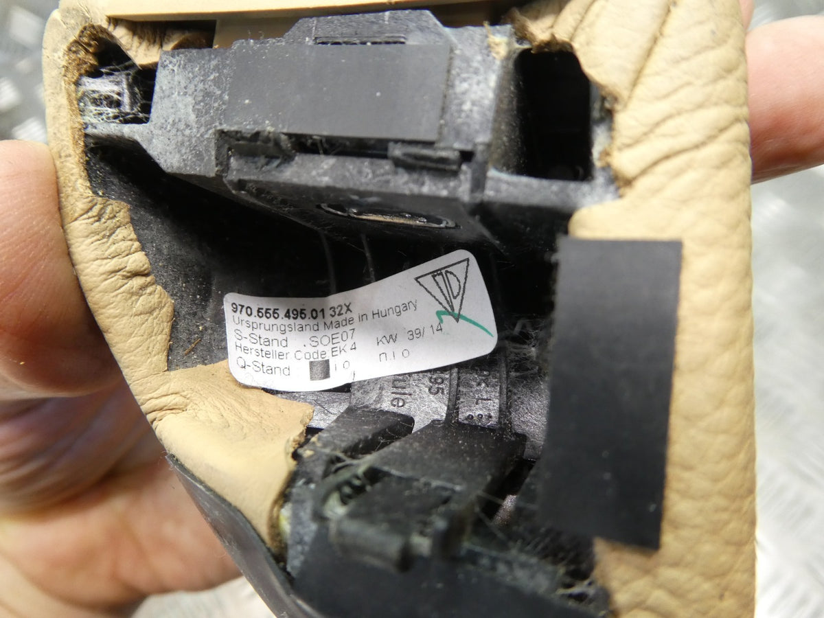 Porsche Panamera 970 Leder Abdeckung Armlehne vorne links Blende ORIGINAL gebraucht - 97055549501 – Produktansicht 4