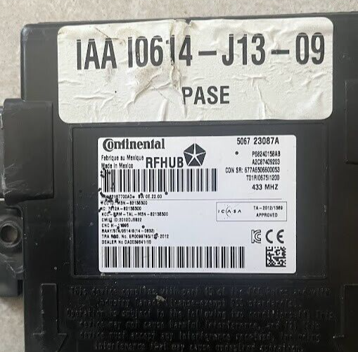 Jeep Grand Cherokee IV WK2 Keyless entry receiver Modul Steuergerät ORIGINAL gebraucht - 68240158AB – Produktansicht 3