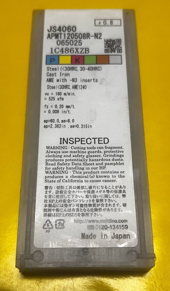 10 MOLDINO zum Fräsen 120508R-N2 JS4060 r 0.8 Neu 065025 1C486XZB ORIGINAL gebraucht - Wendeplatten – Produktansicht 4