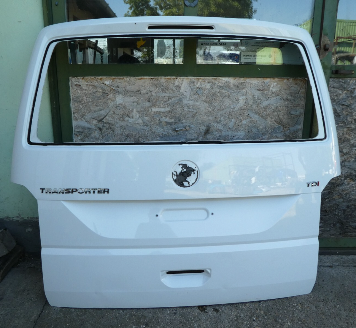 VW T6 2019 Heckklappe Koferramudeckel weiß ORIGINAL gebraucht - Transporter – Produktansicht 1