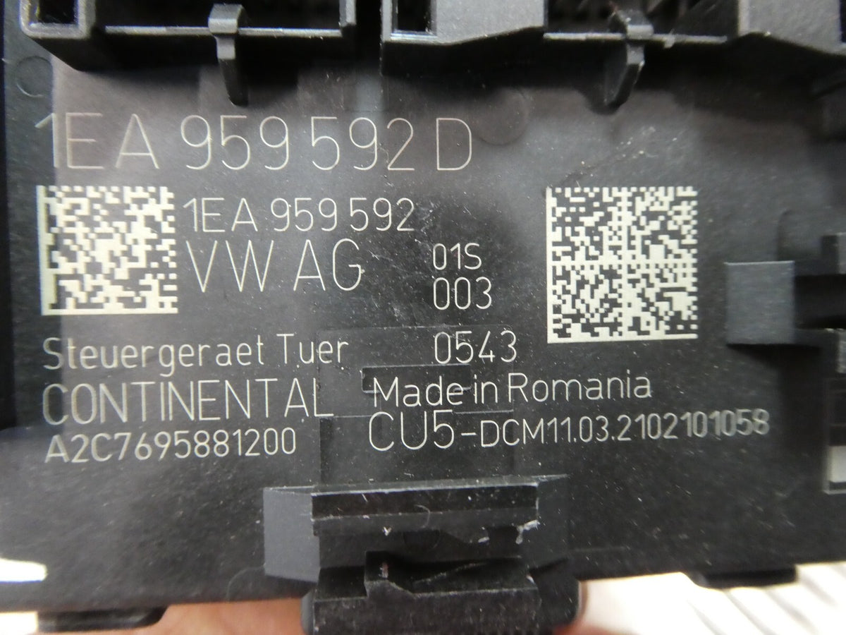 VW ID3 ID.3 Türsteuergerät Steuergerät Tür vorne rechts 1EA959592D ORIGINAL gebraucht - Volkswagen – Produktansicht 3