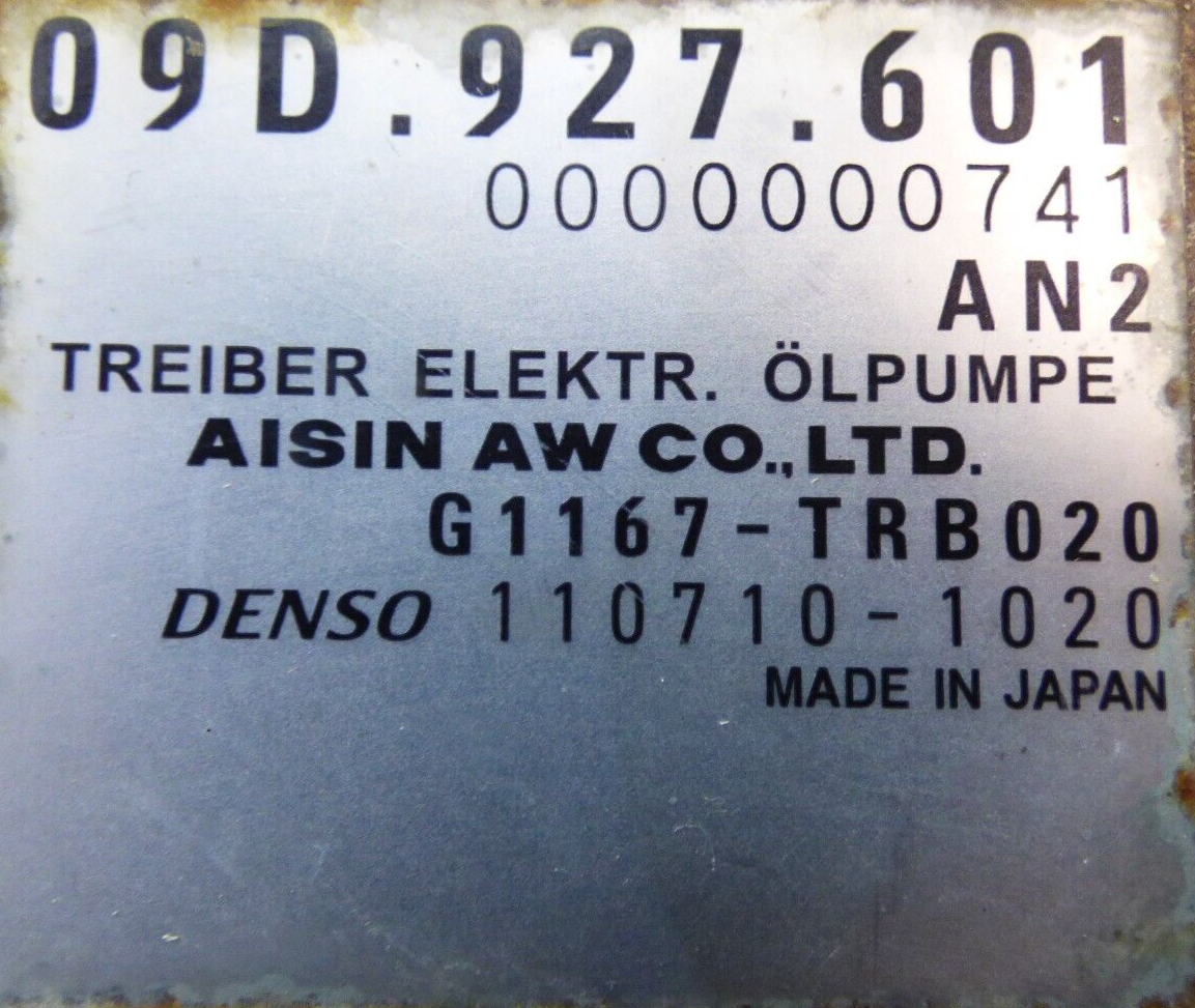 Porsche Cayenne 92A 3.0 S Hybrid Ölpumpe Steuergerät 09D927601 ORIGINAL gebraucht - Getriebe – Produktansicht 2