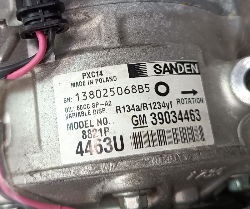 OPEL ASTRA K 1.0 TURBO 12V Original Klimakompressor Sanden GM 4463U gebraucht - 39034463 – Produktansicht 4