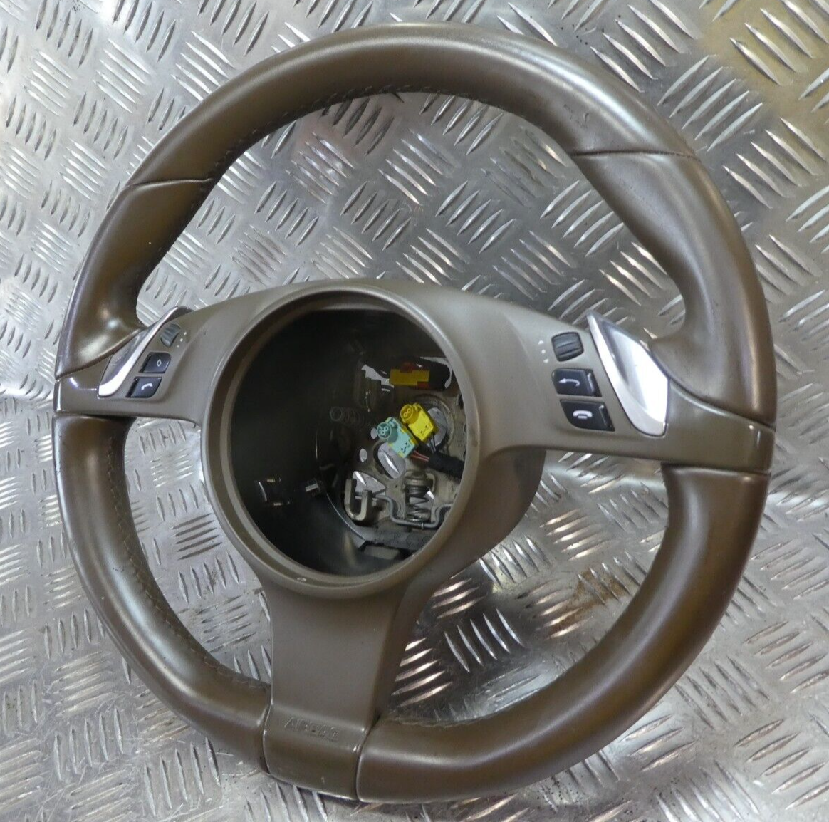 Porsche Cayenne 92A Leder Lenkrad Braun Umbra DE1 ORIGINAL gebraucht - 7PP419091AD – Produktansicht 2